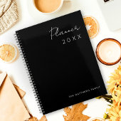 シンプルミニマル白黒2025カスタムファミリー プランナー手帳