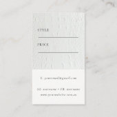 シンプルミニマル皮革テクスチャ価格ラベル名 名刺 (裏面)