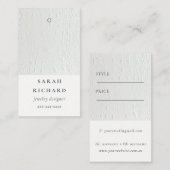 シンプルミニマル皮革テクスチャ価格ラベル名 名刺 (正面/裏面)