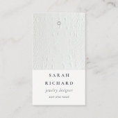 シンプルミニマル皮革テクスチャ価格ラベル名 名刺 (正面)