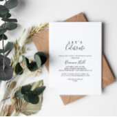 シンプルミニマル祝パーティー 招待状