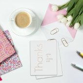 シンプルミニマル箔文字感謝していハガキ 箔招待状ポストカード