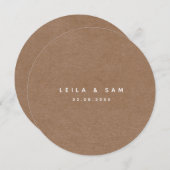 シンプルミニマル素朴リストクラフトラウンドメニュー メニュー (正面/裏面)