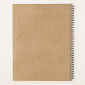 シンプルミニマル素朴Kraftスクリプト プランナー手帳 (裏面)