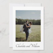 シンプルミニマル結婚の 招待状 (裏面)