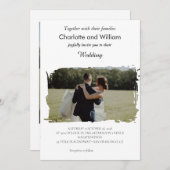 シンプルミニマル結婚の 招待状 (正面/裏面)