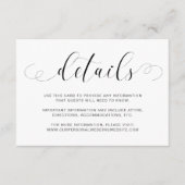 シンプルミニマル結婚エレガントタイポグラフィモダンs エンクロージャーカード (正面)