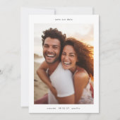 シンプルミニマル結婚フレームの写真 セーブザデート (正面)