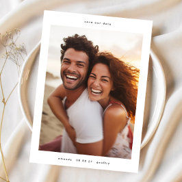 シンプルミニマル結婚フレームの写真 セーブザデート