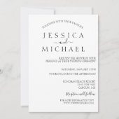 シンプルミニマル結婚ミニマルs 招待状 (正面)