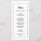 シンプルミニマル結婚ラズディナー メニュー (正面)