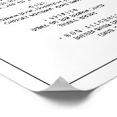 シンプルミニマル結婚リストのドリンク ポスター (角)