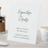 シンプルミニマル結婚リストの看板 台座サイン (インサイチュ)