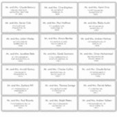 シンプルミニマル結婚リストゲスト住所 シール (正面)