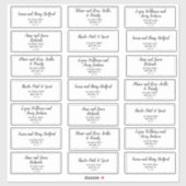 シンプルミニマル結婚リストフレームのゲストアドレス シール (シート)