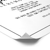 シンプルミニマル結婚リストフレーム ポスター (角)