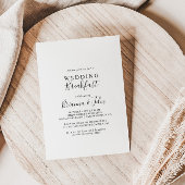 シンプルミニマル結婚リストブレックファースト 招待状