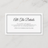 シンプルミニマル結婚リスト詳細 エンクロージャーカード (正面)