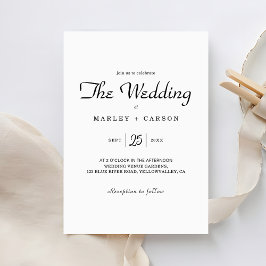 シンプルミニマル結婚リスト 招待状