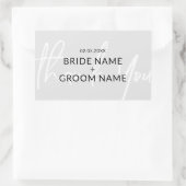 シンプルミニマル結婚リストR 長方形シール (バッグ)