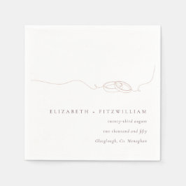 シンプルミニマル結婚リングや輪赤面ピッ結婚ク スタンダードカクテルナプキン