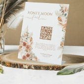 シンプルミニマル結婚主義ハネムーン基金のQRコード 台座サイン