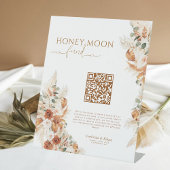 シンプルミニマル結婚主義ハネムーン基金のQRコード 台座サイン