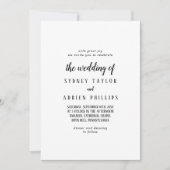 シンプルミニマル結婚主義 招待状 (正面)