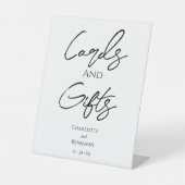 シンプルミニマル結婚式のカードとギフトサイン 台座サイン (正面)