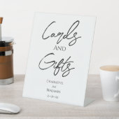 シンプルミニマル結婚式のカードとギフトサイン 台座サイン (インサイチュ)