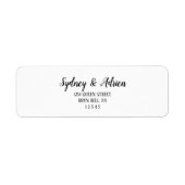 シンプルミニマル結婚式の招待差出人住所 ラベル (正面)