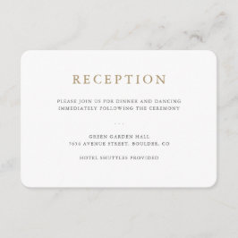 シンプルミニマル結婚式レセプションカード エンクロージャーカード