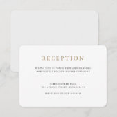 シンプルミニマル結婚式レセプションカード エンクロージャーカード (正面/裏面)
