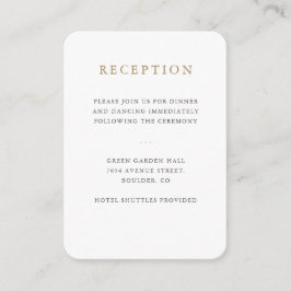 シンプルミニマル結婚式レセプションカード エンクロージャーカード
