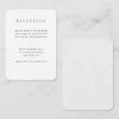 シンプルミニマル結婚式レセプションカード エンクロージャーカード (正面/裏面)