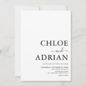 シンプルミニマル結婚式招待状 招待状 (正面)