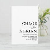 シンプルミニマル結婚式招待状 招待状 (スタンド正面)