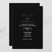 シンプルミニマル結婚式招待状 招待状 (正面/裏面)