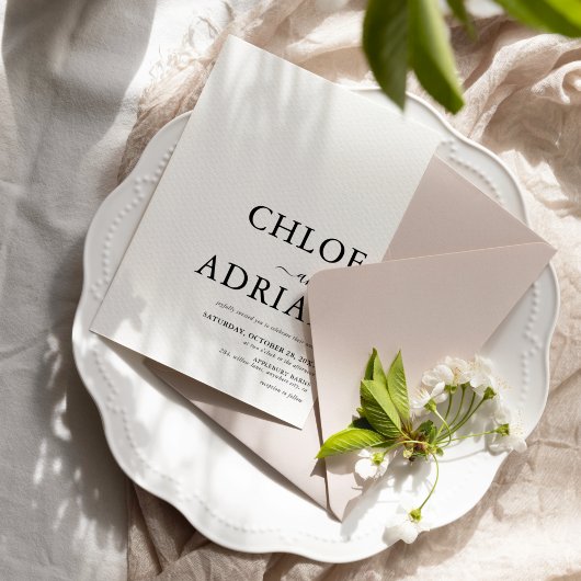 シンプルミニマル結婚式招待状 招待状