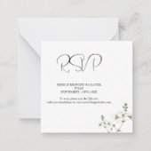 シンプルミニマル結婚式RSVPカード ノートカード (正面)