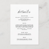 シンプルミニマル結婚詳細エンクロージャカード エンクロージャーカード (正面)