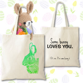 シンプルミニマル緑の草のグラデーション復活祭 トートバッグ