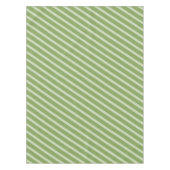 シンプルミニマル緑ストライプのお洒落おもしろい テーブルクロス (正面)
