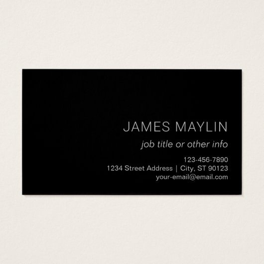 シンプルミニマル編集可能な名前またはその他の文字 (裏面)