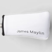 シンプルミニマル編集可能な名前またはその他の文字 ゴルフヘッドカバー (正面)