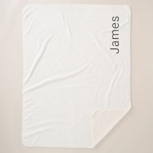 シンプルミニマル編集可能な名前またはその他の文字 シェルパブランケット