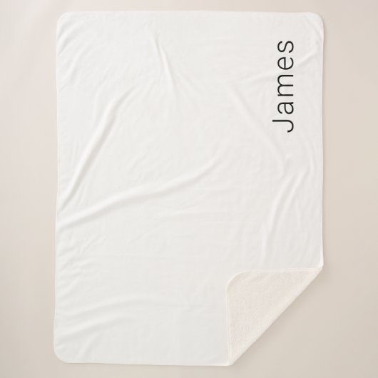 シンプルミニマル編集可能な名前またはその他の文字 シェルパブランケット (正面)