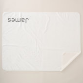 シンプルミニマル編集可能な名前またはその他の文字 シェルパブランケット (正面(横))