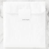 シンプルミニマル編集可能な名前またはその他の文字 スクエアシール (バッグ)