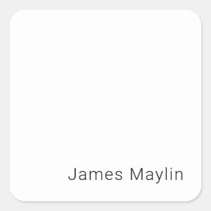 シンプルミニマル編集可能な名前またはその他の文字 スクエアシール
